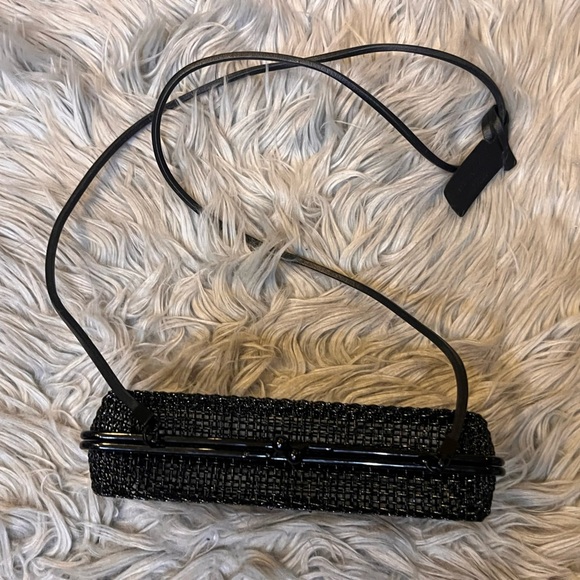 YSL Brass Lambskin Monogram Cassandre Cage Bag Black - Picture 10 of 11